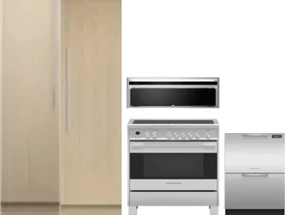 5 Piece Package Includes Refrigerator, Freezer, Range, Hood And Dishwasher